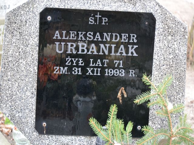 Aleksander Urbaniak 1922 Stara Rawa - Grobonet - Wyszukiwarka osób pochowanych